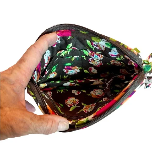 Vera Bradley NWT "English Rose" Zip Top Wristlet & Matching Magnifier Card - Picture 12 of 15